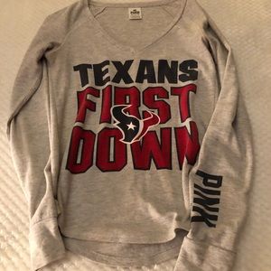 Texans vs pink thermal top
